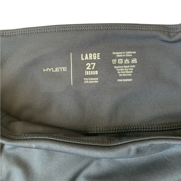 Hylete Black High Wasted Leggings with Pockets - Picture 7 of 9